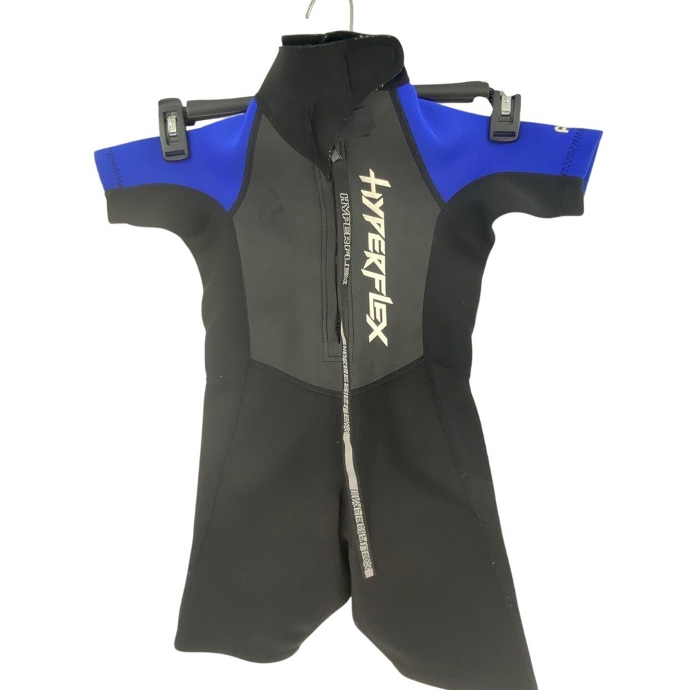 Hyperflex Kids/Unisex Wetsuit Shorty Blue Black Size 4‎ Springsuit Water Sports